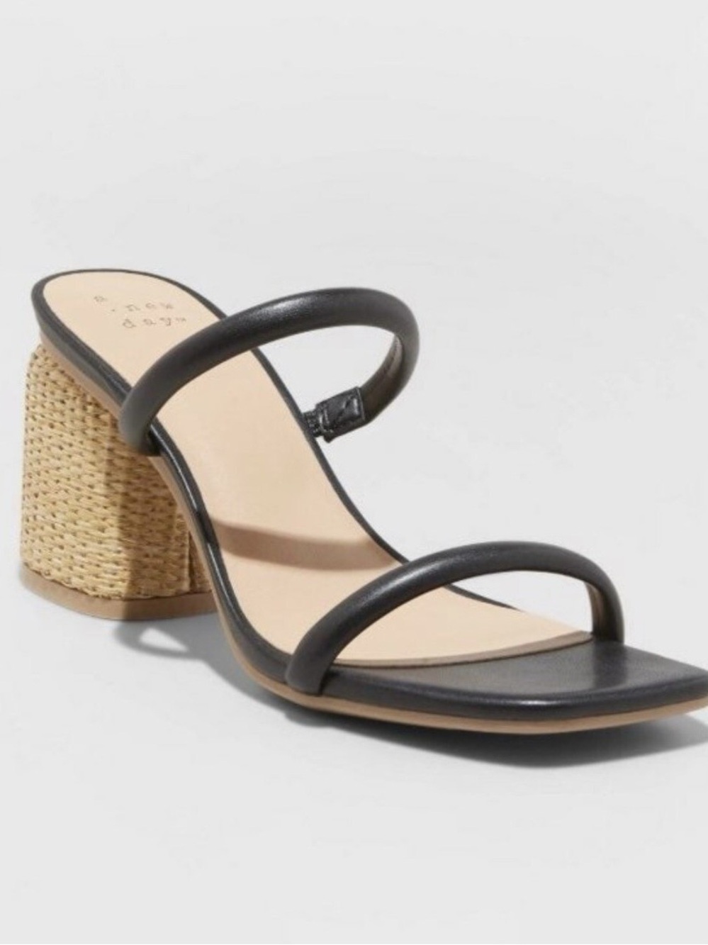 NWT A New Day Miley Pumps Black Sz. 9 Double-Strap Square Toe
